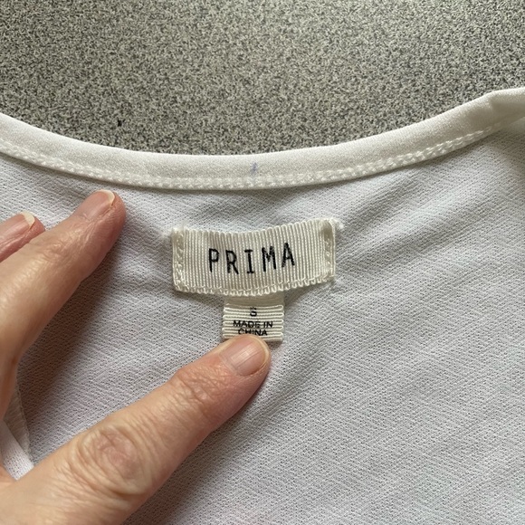 Prima White Bodysuit Size Small - Picture 5 of 10